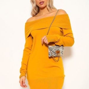 Off the shoulder cable knit sweater dress 🧶 NWT